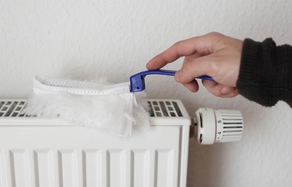 Staubwedel reinigt Zwischenräume