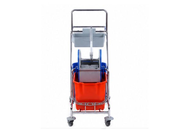 kleiner Putzwagen mit Chrom, Frontansicht