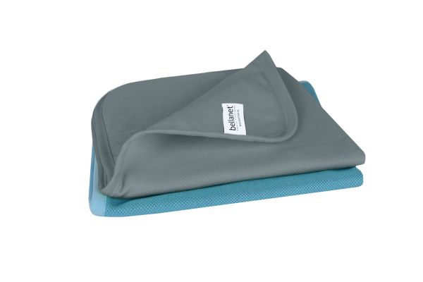 Glas Polish grau & blau Glastuch