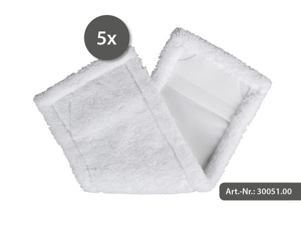 5er Set Micro Star Mopp weiß, 40 cm