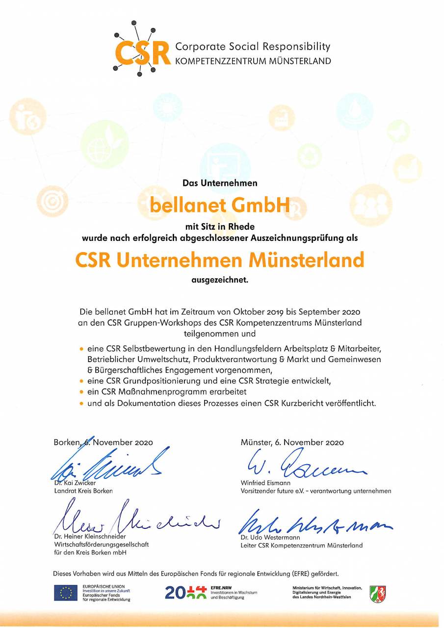 CSR-Urkunde