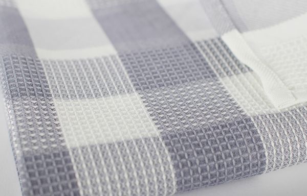 Garngefärbt mit Waffelprägung