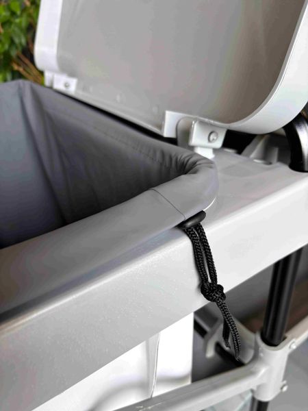 Ein Zugband sorgt für Rutschfestigkeit