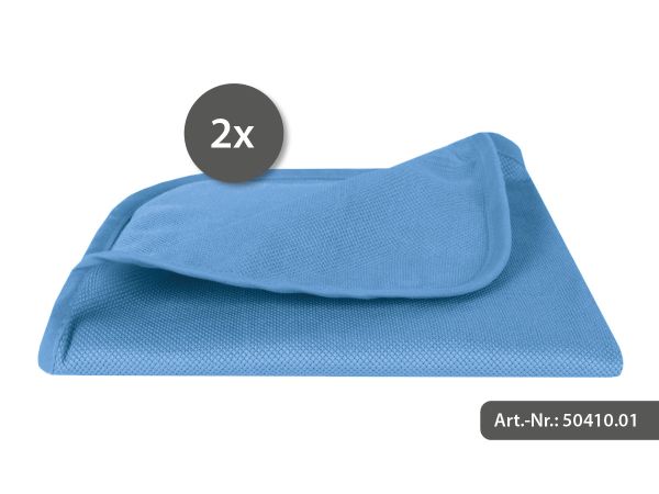 2er Set Glas Polish blau