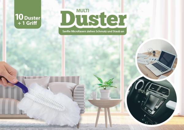 Staubwedel mit 10 waschbaren Bezügen